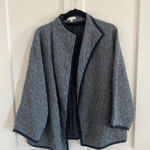 ANN MASHBURN Blue and Black Quilted Jacket